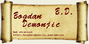 Bogdan Demonjić vizit kartica